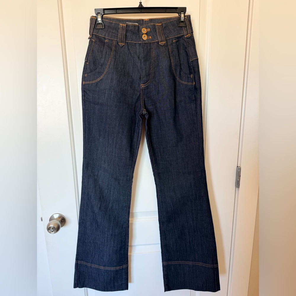 Pilcro Dark Blue Flare Jeans